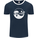 Coexist World Peace Love Religion Hippy Anti War Mens Ringer T-Shirt FotL Navy Blue/White