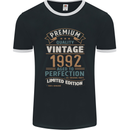 Premium Vintage 31st Birthday 1992 Mens Ringer T-Shirt FotL Black/White