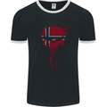 Norway Skull Gym Training Bodybuilding Mens Ringer T-Shirt FotL Black/White