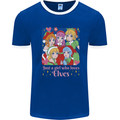 Anime A Girl Who Loves Elves Christmas Xmas Mens Ringer T-Shirt Royal Blue/White