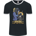 Future Spark Female Welder Welding Mens Ringer T-Shirt FotL Black/White