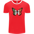 Irish Butterfly Ireland Ire Mens Ringer T-Shirt Red/White