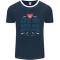 Super Mum Wife Nurse Mothers Day Gift Mens Ringer T-Shirt FotL Navy Blue/White