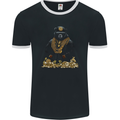 Money Bear Cash Hustle Mens Ringer T-Shirt FotL Black/White