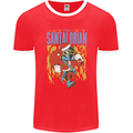 Santalorian Funny Christmas Parody Xmas Mens Ringer T-Shirt FotL Red/White