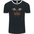 Fantasy Butterfly Design Mens Ringer T-Shirt FotL Black/White