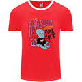 Anti Social Punk Rock Skinhead Octopus Mens Ringer T-Shirt Red/White