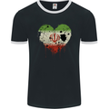 Love Iran Flag Iranian Day Football Mens Ringer T-Shirt FotL Black/White