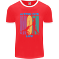 Living the Mom Life Mothers Day Mummy Mens Ringer T-Shirt FotL Red/White