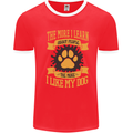 The More I Like My Dog Funny Mens Ringer T-Shirt Red/White