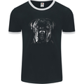 Cane Corso Head Shot Dog Mens Ringer T-Shirt FotL Black/White