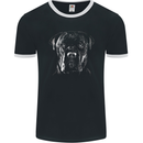 Cane Corso Head Shot Dog Mens Ringer T-Shirt FotL Black/White