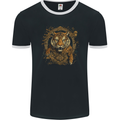 A Ferocious Tiger With a Japanese Background Mens Ringer T-Shirt FotL Black/White
