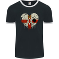 Love Flag N. Ireland Northern Ulster Football Rugby Mens Ringer T-Shirt FotL Black/White