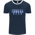 Schrodingers Cat Dead Alive Mens Ringer T-Shirt FotL Navy Blue/White