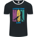 Living the Mom Life Mothers Day Mummy Mens Ringer T-Shirt FotL Black/White