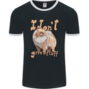 Pomeranian I Don't Give a Fluff Funny Dog Mens Ringer T-Shirt FotL Black/White