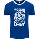 Football Game Day England Ireland Scotland Wales Mens Ringer T-Shirt FotL Royal Blue/White