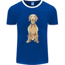A Hungarian Vizsla Posing Dog Mens Ringer T-Shirt FotL Royal Blue/White