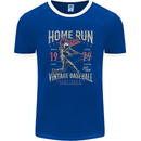 Home Run Vintage Baseball Player Mens Ringer T-Shirt FotL Royal Blue/White