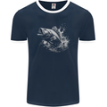 A Carp Fish Mens Ringer T-Shirt FotL Navy Blue/White