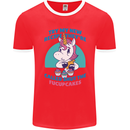 Shut the Fuckupcakes Offensive Funny Unicorn Mens Ringer T-Shirt FotL Red/White