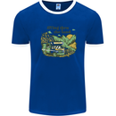 RVing Thru the Land RV Motorhome Camping Mens Ringer T-Shirt Royal Blue/White