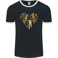 Black Lives Matter Heart Racial Equality Mens Ringer T-Shirt FotL Black/White