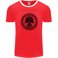 A Viking Ship Mens Ringer T-Shirt Red/White