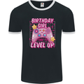 Birthday Girl Level Up Gaming Gamer 6th 7th 8th Mens Ringer T-Shirt FotL Black/White