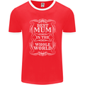 Best Mum in the World Mothers Day Mens Ringer T-Shirt FotL Red/White