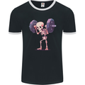 Gym Skeleton Bodybuilding Training Top Mens Ringer T-Shirt FotL Black/White