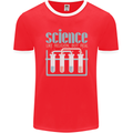 Science Like Religion Atheist Atheism Evolution Mens Ringer T-Shirt FotL Red/White