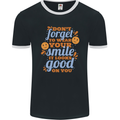 Wear Your Smile Feel Good Happy Joy Love Mens Ringer T-Shirt FotL Black/White