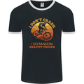 Gravity Checks Downhill MTB Mountain Bike Mens Ringer T-Shirt FotL Black/White