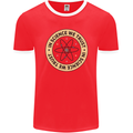 In Science We Trust Physics Geek Nerd Mens Ringer T-Shirt FotL Red/White