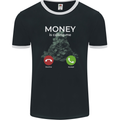 Money is Calling Hustle Mens Ringer T-Shirt FotL Black/White