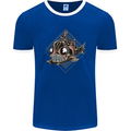 A Steampunk Fish Mens Ringer T-Shirt FotL Royal Blue/White