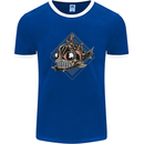 A Steampunk Fish Mens Ringer T-Shirt FotL Royal Blue/White