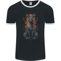 Bastet Egyptian God Fantasy Mens Ringer T-Shirt FotL Black/White