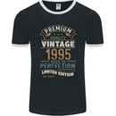 Premium Vintage 28th Birthday 1995 Mens Ringer T-Shirt FotL Black/White