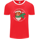 Sheltie Dog Christmas Mens Ringer T-Shirt FotL Red/White