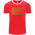 Science Like Magic but Real Physics Geek Mens Ringer T-Shirt FotL Red/White