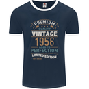 Premium Vintage 65th Birthday 1958 Mens Ringer T-Shirt FotL Navy Blue/White