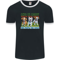 Dogs God is Great Christian Christianity Jesus Mens Ringer T-Shirt FotL Black/White