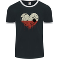 Love Poland Flag Polish Day Football Mens Ringer T-Shirt FotL Black/White