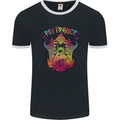 Psytrance Psychedelic Trance Music Psy Mens Ringer T-Shirt FotL Black/White