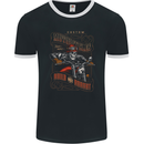 Built Not Bought Motorcycle Biker Motorbike Mens Ringer T-Shirt FotL Black/White