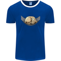 Goldendoodle on a Hammock Dog Mens Ringer T-Shirt FotL Royal Blue/White