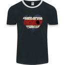Love Costa Rica Flag Rican Day Football Mens Ringer T-Shirt FotL Black/White